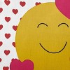 16"x16" Valentine's Day Love Emoji Square Throw Pillow Buddha - e by design: Festive Decor, Indoor Accent - 2 of 4