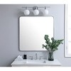 Elegant Lighting Soft corner metal rectangular mirror 36x36 inch in Silver - 2 of 4