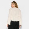 Women's Bell Long Sleeve Sweatheart Flyaway Blouse - Wild Fable™ - 3 of 3