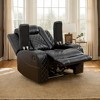 DOMETOUR Black Breathing Leather Living Room Recliner Chair - 3 of 4