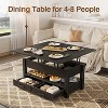 Coffee Table Lift Top, Multi-Function Convertible with Drawers and Hidden Compartment, Converts to Dining Table - 3 of 4