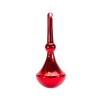 Modern Red Glass Finial & Drop Christmas Ornaments, Set of 6 – 10.5"H Tall Holiday Tree Decor by Melrose - 4 of 4