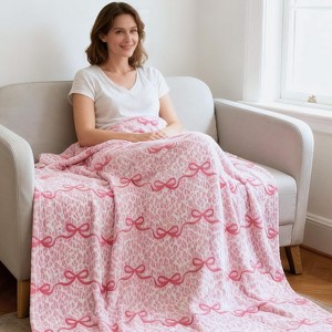 Lomsoe Christmas Throw Blanket Holiday Christmas Tree Reindeer Snowflakes Blanket Winter Soft Blanket for Couch Sofa Bed Christmas Gift. - 1 of 4