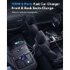 Itopfox 105W 6-Port Multiport Car Charger, PD Fast USB C Charger for Multiple Devices, Cigarette Lighter Adapter for Road Trips with 5FT Cable - 3 of 4