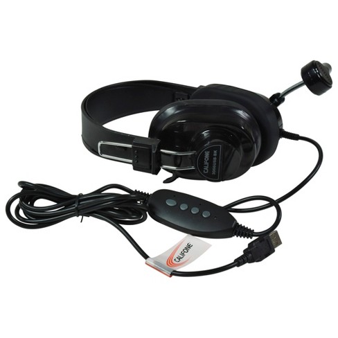 Califone 3066usb-bk Deluxe Over-ear Stereo Headset With Gooseneck