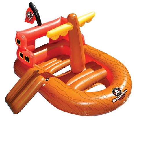Swimline 62" Inflatable Galleon Raider Pirate Ship Floating Toy - Orange/Red - image 1 of 3