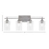 Toltec Lighting Uptowne 4 - Light Vanity in  Aged Silver with 4" Clear Bubble Shade - 2 of 2