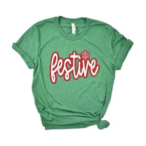 Simply Sage Market Festive Snowflake Short Sleeve Graphic Tee - 1 of 4