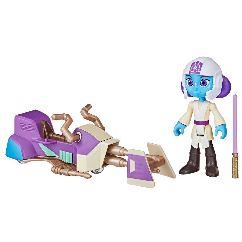 Star Wars Young Jedi Adventures Lys Solay and Speeder Bike Vehicle Set, 4 of 14