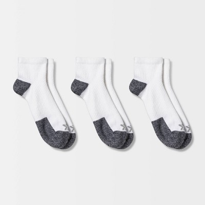 Men's Active Ankle Socks 3pk - All In Motion&trade; White 6-12