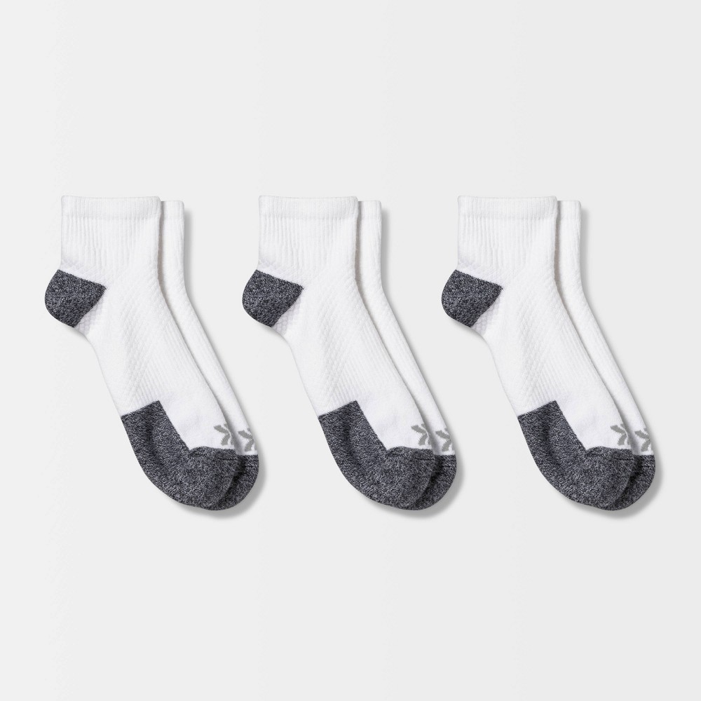 Men's Active Ankle Socks 3pk - All In Motion™ White 6-12