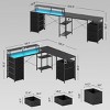 66.1" L-Shaped Reversible Computer Desk with RGB Lights, Wood Grain Surface and Fabric Drawers for Home Office or Gaming Setup -3irtyhousy - 4 of 4