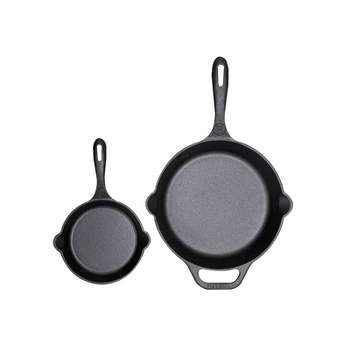  PitMaster King Pre-Seasoned Cast Iron Skillet Set with