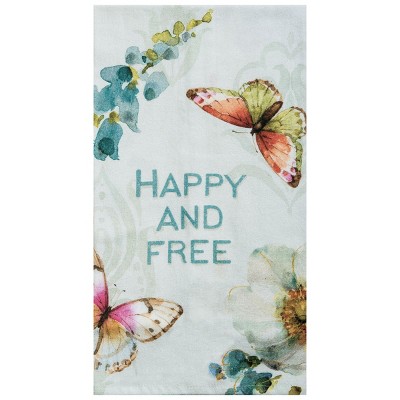 C&F Home Happy and Free Printed Cotton Flour Sack Kitchen Towel