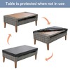 Sapphtopaz Patio Furniture Set Metal Frame Outdoor Loveseat Sectional Patio Chairs with Cushions and Coffee Table for Garden, Backyard, Terrace - 3 of 4