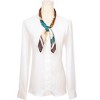 INSPIRE CHIC Women's Floral Printed Satin Square Flowers Silky Neck Scarves 1Pc - 2 of 4