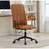 GDFStudio Pira Modern 360° Swivel Faux Leather Upholstered Office Chair with Adjustable Height and Wheels - 2 of 4
