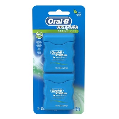 Oral-B Complete SatinFloss Mint Dental Floss - 100m : Target