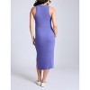 Women's Crew Neck Sleeveless Racerback Maternity Midi Dress | Motherhood Maternity - 2 of 4
