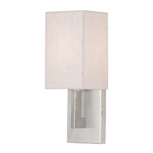 Livex Lighting Meridian 1 - Light Wall Light in  Brushed Nickel - 1 of 1