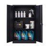 2 Door Metal Storage Cabinet with Locking Doors and Adjustable Shelf, Folding Filing Storage Cabinet, Folding Storage Locker Cabinet for Home Office - 2 of 4