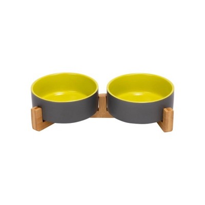 Wonder Meadow - Ceramic Pet Bowl With Wood Stand