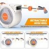 ODK Retractable Garden Hose Reel, With 9 Function Sprayer Nozzle, Any Length Lock, Automatic Rewind and Slow Return System - 4 of 4