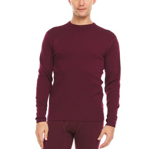 Minus33 Merino Wool Men's Chocorua Midweight Crew 100% Merino Wool Small  Burgundy