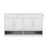 Bella Depot 59.1'' Farmhouse Sideboard Buffet with Drawers and Doors Adjustable Shelf and Open Storage - 3 of 4