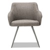 Alera Alera Captain Series Guest Chair, 23.8" x 24.6" x 30.1", Gray Tweed Seat, Gray Tweed Back, Chrome Base - 2 of 4