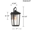 John Timberland Misty 16 1/4" High Sand Black Outdoor Wall Light - 4 of 4