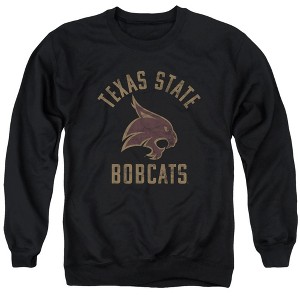 Texas State University Official Bobcats Logo Adult Crewneck Sweatshirt, Black - 1 of 4