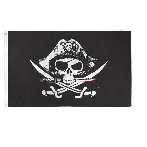 Maison 3'x5' Deadman Chest Tricorner Pirate Poly Flag Perfect For Kids Birthday Party Decoration & Halloween - 1 of 4