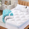 Vipbear 3/4 Inch Dual Layer Memory Foam Mattress Topper for Back Pain Queen,2 Inch Cooling 5-Zone Gel Memory Foam +1 Inch Down Alternative Pillow Top - 2 of 4