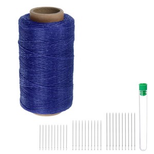 Unique Bargains Wear-Resistant Polyester Embroidery Waxed Thread with Needles - 1 of 4