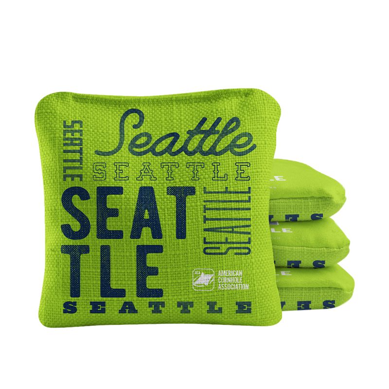 Gameday Seattle Football Synergy Pro Green Cornhole Bags (Set of 4), 1 of 5