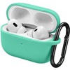 Vena Silicone Case for Apple AirPods Pro 2 Case, Protective Cover Compatible with MagSafe AirPods Pro Gen 2 2nd Generation, Mint Green - 2 of 4