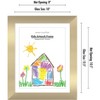 Americanflat 10x12.5 Kids Art Frame - Front Loading Picture Frame - Use as 8.5x11 Frame with Mat or 10x12.5 Frame Without Mat - Gold - 2 of 4