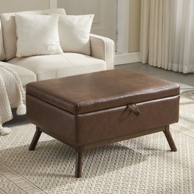 NicBex Square Storage Ottoman for Bedroom,Modern Storage Bench with Solid Wood Frame,Ottoman for Living Room,Bedroom,Entryway