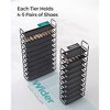 SONGMICS Shoe Rack with Shelves for Closet Entryway Shoe Organizer,Easy to Assemble Metal Shoe Storage Shelf,Black - 4 of 4
