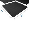 BalanceFrom Fitness 96 Square Foot Double Sided Non Slip High Density EVA Foam Exercise Mat Tiles with Interlocking Edges, Black  (2 Pack) - image 4 of 4