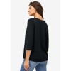 ellos Plus Size Boatneck Tee With Three-Quarter Sleeves - 3 of 4