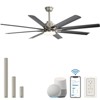 HOMLUX 66" Smart Control Ceiling Fans with Dimmable LED Light & Reversible Motor,Black/Sliver - 2 of 4