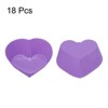 Unique Bargains Silicone Heat Resistant Cupcake Liners Heart Shape Baking Cups 18 Pcs - 4 of 4