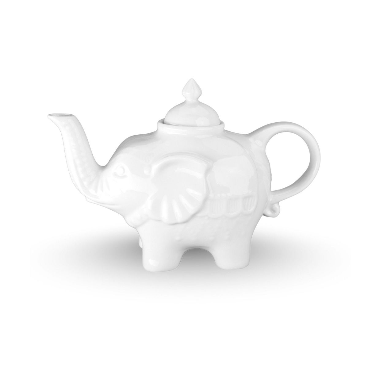 BIA Cordon Bleu Elephant-Shaped Porcelain Serving Teapot - 28oz (White)