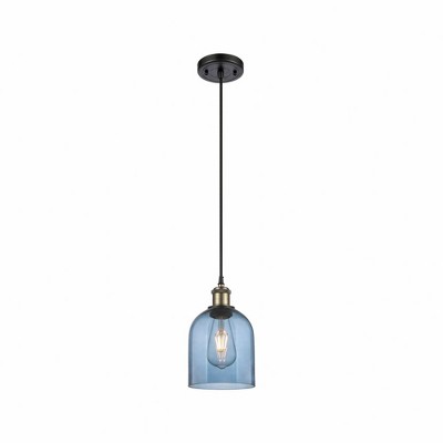 Bella - 1 Light Cord Hung Mini Pendant In Industrial Style-9.5 Inches Tall and 5.5 Inches Wide