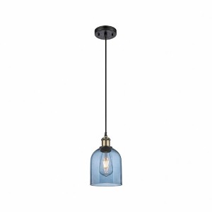 Bella - 1 Light Cord Hung Mini Pendant In Industrial Style-9.5 Inches Tall and 5.5 Inches Wide - 1 of 1