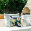 Stupell Industries Amethyst Flower Bouquet Outdoor Decorative Throw Pillow, 18 x 18 - 3 of 3
