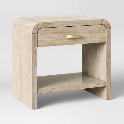 Opalhouse Details about   Zebrina Wood Nightstand with Drawer Natural 