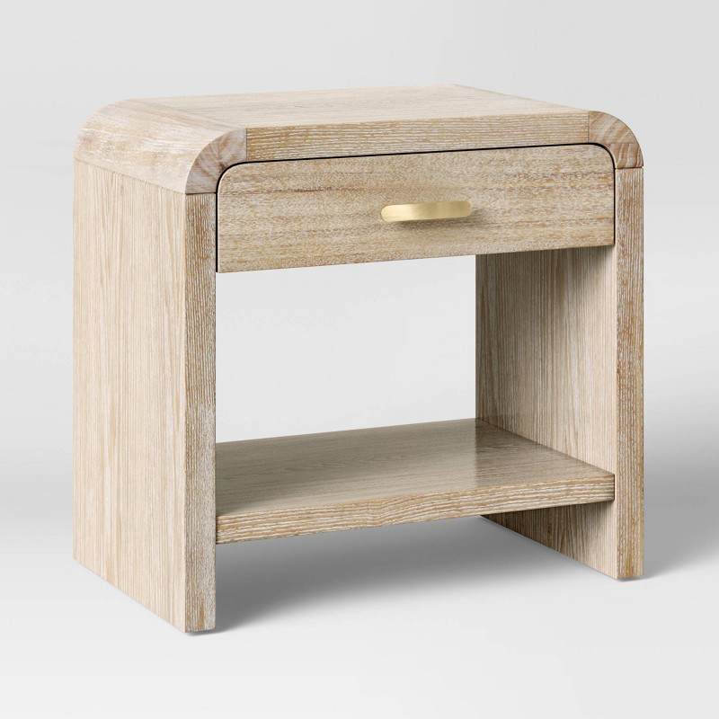 Threshold Zebrina Wood Nightstand with Drawer — Natural